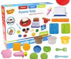 Plastilino rinkinys, su priedais Smily Play Delicious Toast, įvairių spalvų