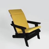 Lauko kėdė DM Grill Leisure SD034, juoda sp./geltona sp., 90.5 cm x 78.4 cm x 93 cm