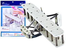 3D dėlionė Wright Flyer, 29 cm x 16.3 cm, 51 vnt., balta sp.