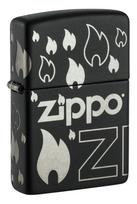 Žiebtuvėlis Zippo Sleek Black Matte 48908, juoda sp.
