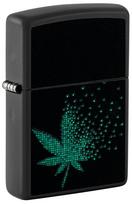 Žiebtuvėlis Zippo Pixel Cannabis Design 48677, juoda sp.