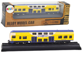 Žaislinis traukinys Lean Toys Alloy Model, 1:48, mėlyna sp./geltona sp.