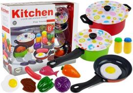 Žaisliniai virtuvės reikmenys, indų rinkinys Lean Toys Kitchen Cook Delicious Food, įvairių spalvų
