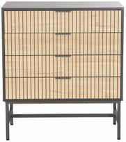 Komoda Home4you Helve 40923, ruda sp./juoda sp., 89.5 cm x 40 cm x 80 cm
