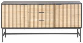 Komoda Home4you Helve 40925, ruda sp./juoda sp., 75 cm x 40 cm x 150 cm