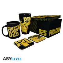 Puodelių rinkiniai ABYstyle Pokemon Gift Set Pikachu 025, juoda sp./geltona sp., 0.400 l
