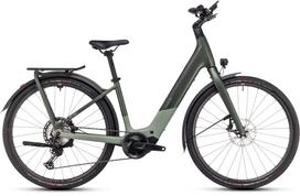 Elektrinis dviratis Cube Kathmandu Hybrid C:62 SLT 400X Easy Entry, 50 cm, 29", 250 W, 11.1 Ah, žalia sp.