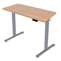 Rašomasis stalas reguliuojamo aukščio Home4you Ergo Fit, 120 cm x 60 cm, 71.5 - 116 cm, medžio sp./pilka sp.