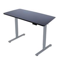 Rašomasis stalas reguliuojamo aukščio Home4you Ergo Fit, 120 cm x 60 cm, 71.6 - 116 cm, sidabro sp./juoda sp./pilka sp.