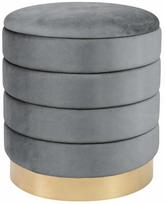 Pufas Akord Furniture Factory Luna, aukso sp./grafito sp., 40 cm x 40 cm x 44.5 cm