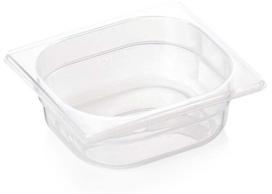 Marmitas Was GN 1/6, 1000 ml, 17.6 cm x 16.2 cm x 6.5 cm, skaidri sp., polipropilenas (pp)