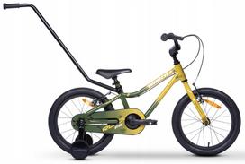 Vaikiškas dviratukas su papildomais ratukais, vaikų Tabou Rocket FR, aukso sp./žalia sp., 20"