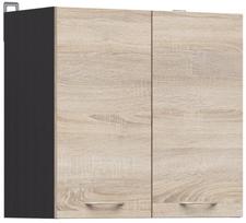 Viršutinė virtuvinė spintelė Junona, sonoma ąžuolo sp./wenge, 30.5 cm x 60 cm x 57.3 cm