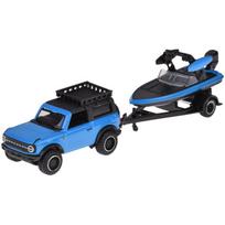 Žaislinis visureigis su valtimi Maisto Ford Bronco 2021 ZA5969, 1:64, mėlyna sp.