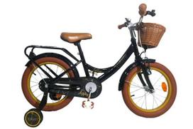 Vaikiškas dviratukas su papildomais ratukais, vaikų Volare Ashley FW K6M, juoda sp., 12"