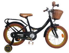 Vaikiškas dviratukas su papildomais ratukais, vaikų Volare Ashley CB 2ZT, juoda sp., 14"