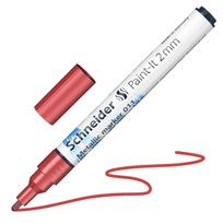 Teksto žymeklis Schneider Paint-lt 011, 2 mm, metalo sp./raudona sp.