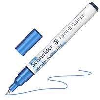 Teksto žymeklis Schneider Paint-lt 010, 0.8 mm, mėlyna sp./metalo sp.
