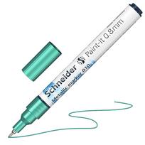 Teksto žymeklis Schneider Paint-lt 010, 0.8 mm, metalo sp./žalia sp.