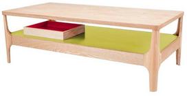 Kavos staliukas Kayoom Addison II, šviesiai ruda sp./žalia sp., 120 cm x 60 cm x 40 cm