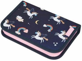 Penalas Herlitz Dreamy Unicorn, 20.5 cm x 14 cm, rožinė sp./tamsiai mėlyna (navy) sp.