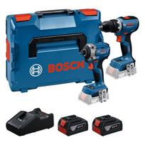 Akumuliatorinių įrankių rinkinys su akumuliatoriumi Bosch GSR+GDR+GAL, 18 V, 5 Ah, 2 vnt.