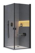 Dušo kabina Ravak Chrome CRV1 1QV70301Z1, kvadratinė, be padėklo, 80 cm x 80 cm x 195 cm, juoda sp./grūdintas