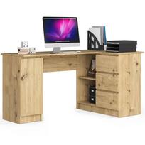 Kampinis rašomasis stalas Akord B20, 154.4 cm x 85 cm, 77 cm, artisan oak