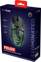 Laidinė žaidimų pelė Trust GXT 113 Felox, usb type-a, juoda sp.