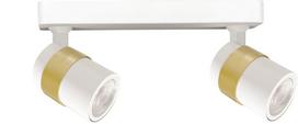 Šviestuvas lubų Light Prestige Anillo 2 Spot LP-770/2W WH, GU10, 2 x 50 W, aukso sp./balta sp.