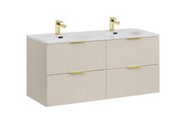 Vonios spintelė su praustuvu ADC, rusva sp., 46 cm x 120 cm x 59.2 cm