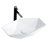 Vonios praustuvas Rea Vegas, keramika, 57 cm x 37 cm x 12 cm, balta sp.