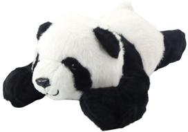 Pliušinis žaislas panda Lean Toys, balta sp./juoda sp., 30 cm