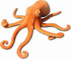 Pliušinis žaislas aštuonkojis Lean Toys, oranžinė sp., 55 cm