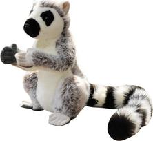 Pliušinis žaislas lemūras Lean Toys, pilka sp., 28 cm