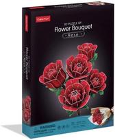 3D dėlionė Cubicfun Bouquet Of Flowers Roses 08653, 20 cm x 17.7 cm, 265 vnt., įvairių spalvų