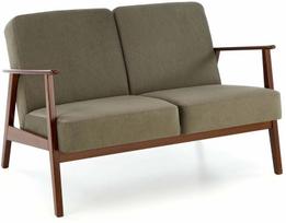 Sofa Leisure Furniture Milano, alyvuogių žalia sp./riešuto sp., 73 x 117 cm x 77 cm