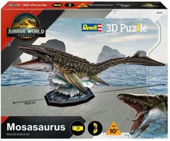 3D dėlionė Revell Jurassic World Rebirth Mosasaurus, 59.2 cm x 22.4 cm, 83 vnt., įvairių spalvų