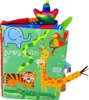 Kūdikio knygelė, gyvūnai Lean Toys Jungle, 22.5 cm, EN, įvairių spalvų