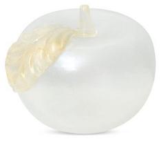 Dekoratyvinė stiklo figūrėlė 01, balta sp., 12 cm x 13 cm x 12 cm