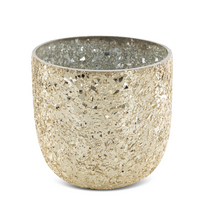Žvakidė Melia, stiklas, Ø 12 cm, 12 cm, aukso sp.