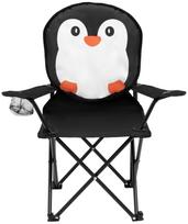 Sulankstoma turistinė kėdė Nils Fun Pinguin, balta sp./juoda sp.