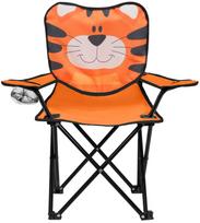 Sulankstoma turistinė kėdė Nils Fun Tiger, juoda sp./oranžinė sp.