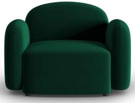 Krėslas Micadoni Home Blair Velvet, tamsiai žalia sp., 119 cm x 87 cm x 80 cm