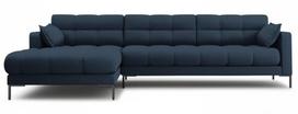 Kampinė sofa Micadoni Home Mamaia Structured, tamsiai mėlyna sp., kairinė, 293 x 185 cm x 75 cm