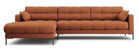 Kampinė sofa Micadoni Home Mamaia Structured, oranžinė sp., kairinė, 293 x 185 cm x 75 cm