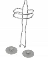 Plaukų džiovintuvo laikiklis Metaltex Artic, 10 cm x 30 cm x 10 cm, pilka sp.