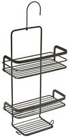 Dušo lentynėlė Metaltex Origin, 23 cm x 47 cm x 12 cm, juoda sp.