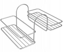 Dušo lentynėlė Metaltex Reflex, 25 cm x 18 cm x 30 cm, sidabro sp.