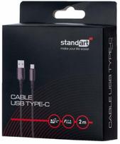 Laidas Standart GT-XG112, USB Type-C, 200 cm, juoda sp.